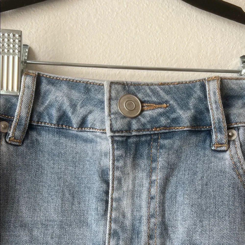 1. State Light Blue A-Line Denim Skirt - Picture 5 of 5